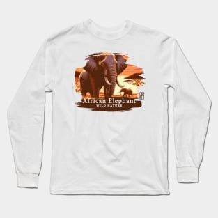 African Elephant - WILD NATURE - ELEPHANT -14 Long Sleeve T-Shirt